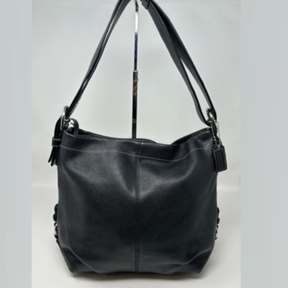 Coach 15064 Soho Black Pebbled Leather Convertible Crossbody Bag - Picture 1 of 16